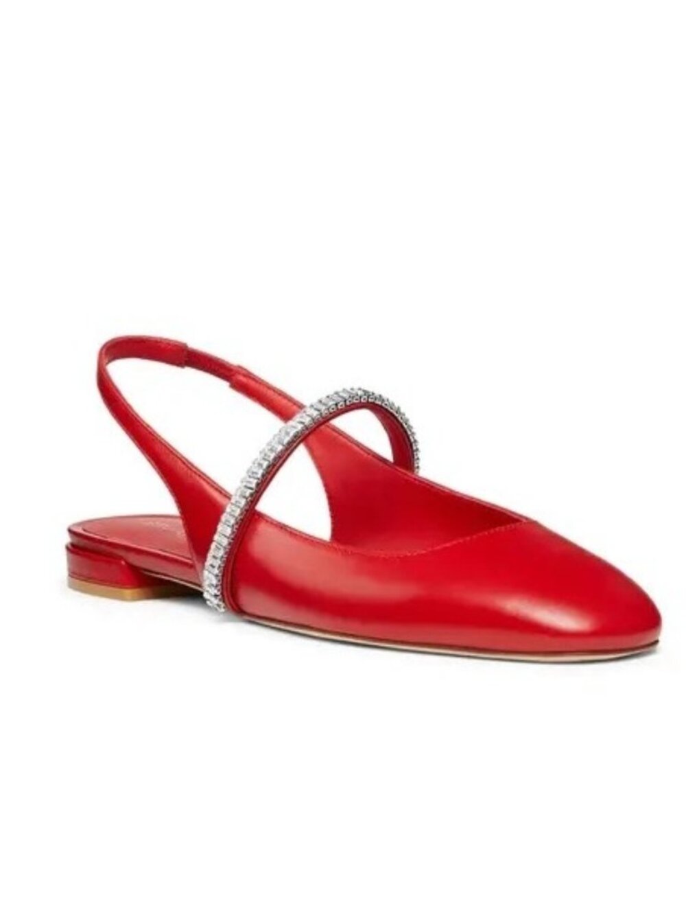 Stuart Weitzman Stefanie Slingback red leather Flats size 8. NEW